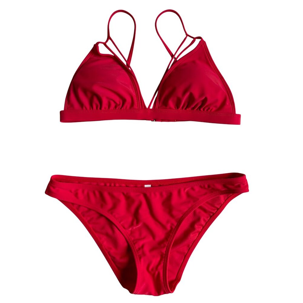 Express Strappy Bikini (Red) - Size Medium